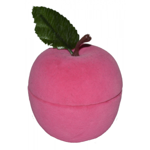 1453 Футляр "яблоко" розовый  под кольцо