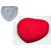 1047 Футляр "сердце" красный для колье и гарнитура